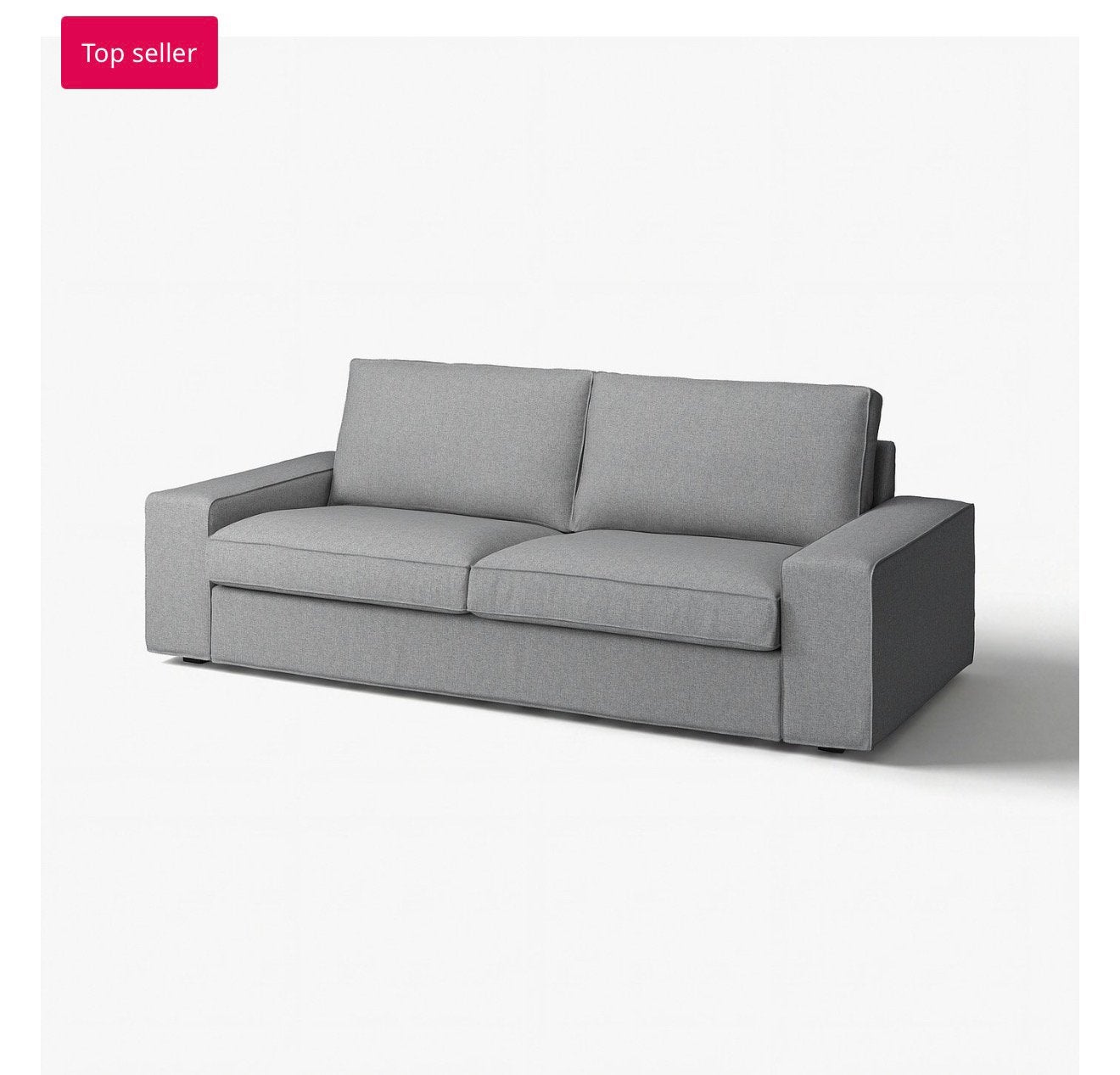 IKEA KIVIK BANK ZSM OPHALEN, Huis en Inrichting, Gebruikt, 90 cm, Tweepersoons, Grijs