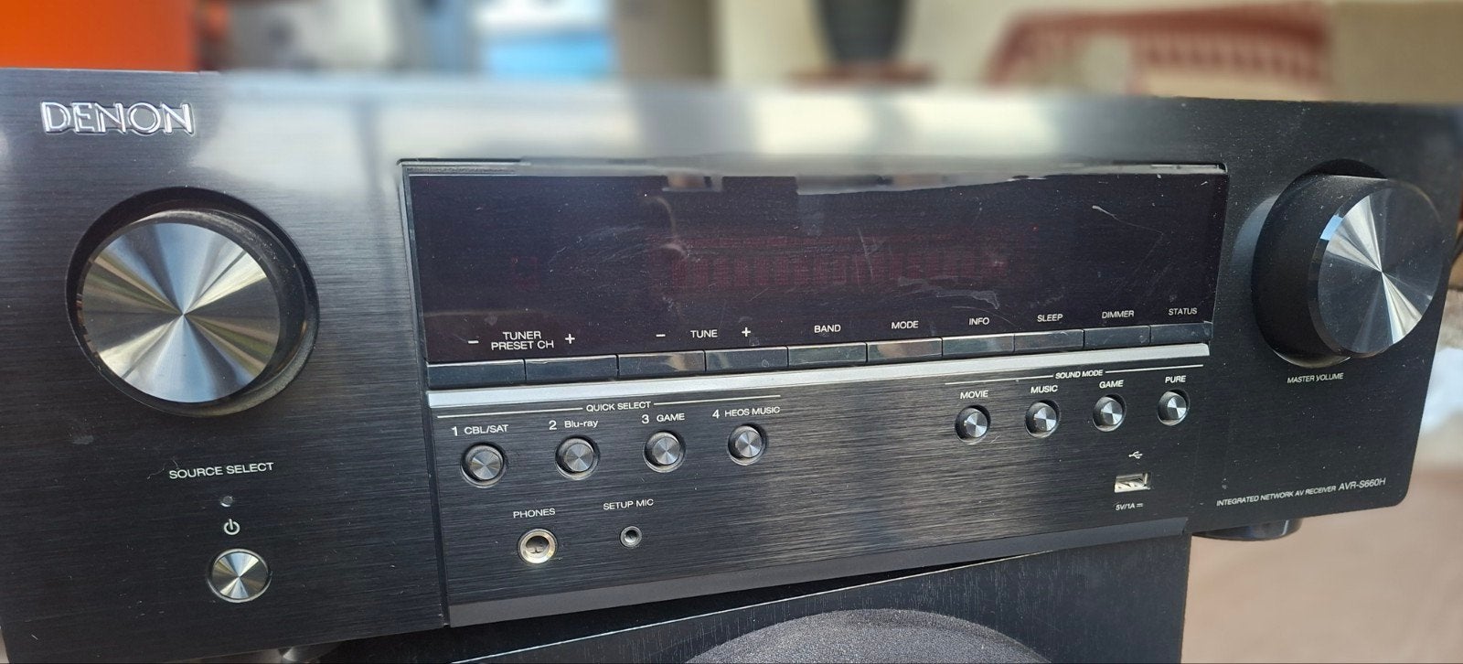Denon AVR-S660H 5.2-kanaals 8K AV-receiver met HEOS, Ophalen, Denon, Zo goed als nieuw, 120 watt of meer