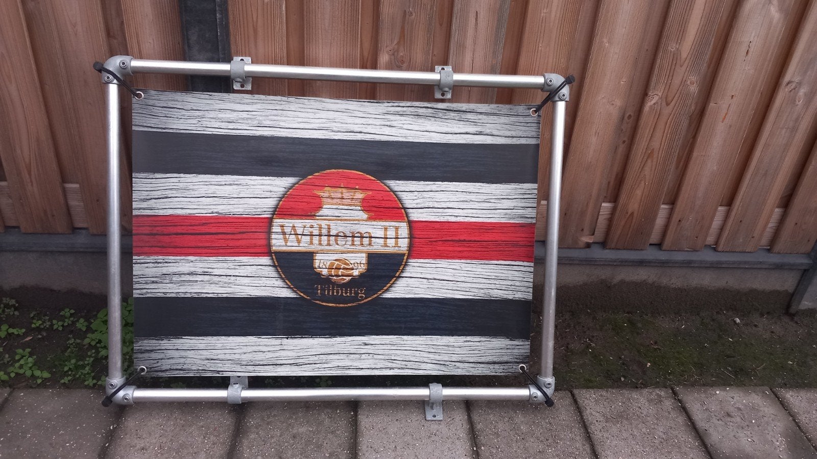 Doek met Willem II logo, Verzamelen, Ophalen, Zo goed als nieuw, Willem II, Poster, Plaatje of Sticker
