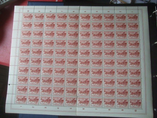 Ned. Postkoets compleet vel incl. plaatfouten!, Verzenden