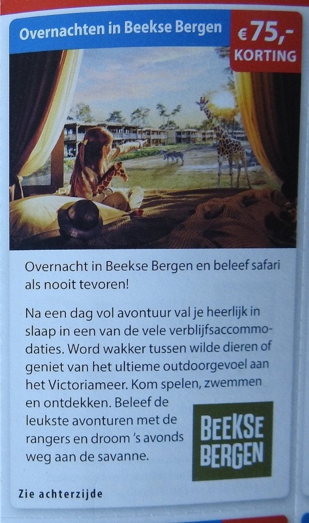 Kortingsbonnen Reizen en overnachten  ( NR 2 ), Tickets en Kaartjes, Kortingen en Cadeaubonnen, Drie personen of meer, Kortingsbon