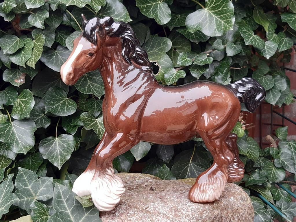 Shire/clydesdale/tinker paard beeld Royal Doulton porselein, Ophalen of Verzenden, Zo goed als nieuw, Dier