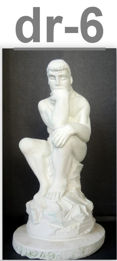 DR-6 Beeldje van Gips: De Denker van Rodin -, Ophalen of Verzenden, Zo goed als nieuw