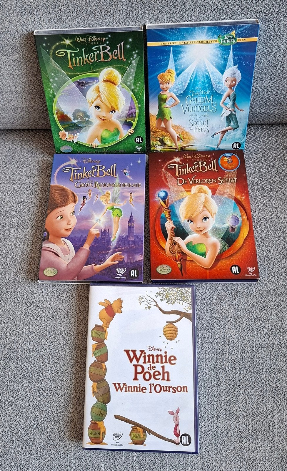 5 Disney DVD's., Animatie, Alle leeftijden, Nederlands, Ophalen of Verzenden