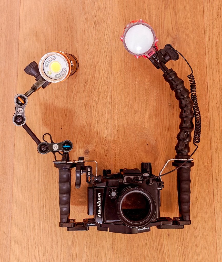 Zeer compleet: Sony RX100V + Nauticam + Inon(3x) + videolamp, Sony, Ophalen of Verzenden, Complete set, Meer dan 40 meter