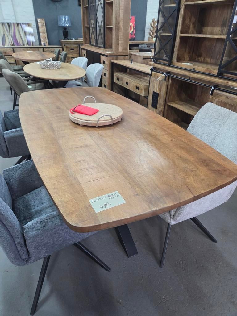 Mooie mangohouten tafels - diverse modellen, Huis en Inrichting, Tafels | Eettafels, Ophalen, Rond, Nieuw, Vier personen