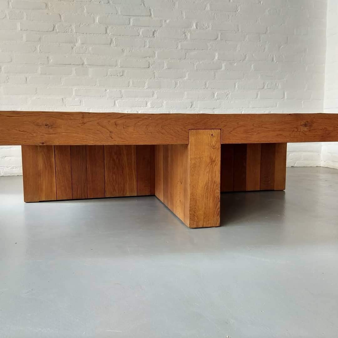 Linteloo Low Tide design salontafel coffeetable Roderick Vos, Ophalen, Hout, Gemerkt, Bruin