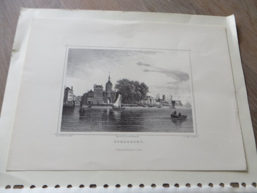Dordrecht afbeelding op dik papier 19 x 26.5 cm, Minder dan 50 cm, Ophalen of Verzenden, Minder dan 50 cm, Print