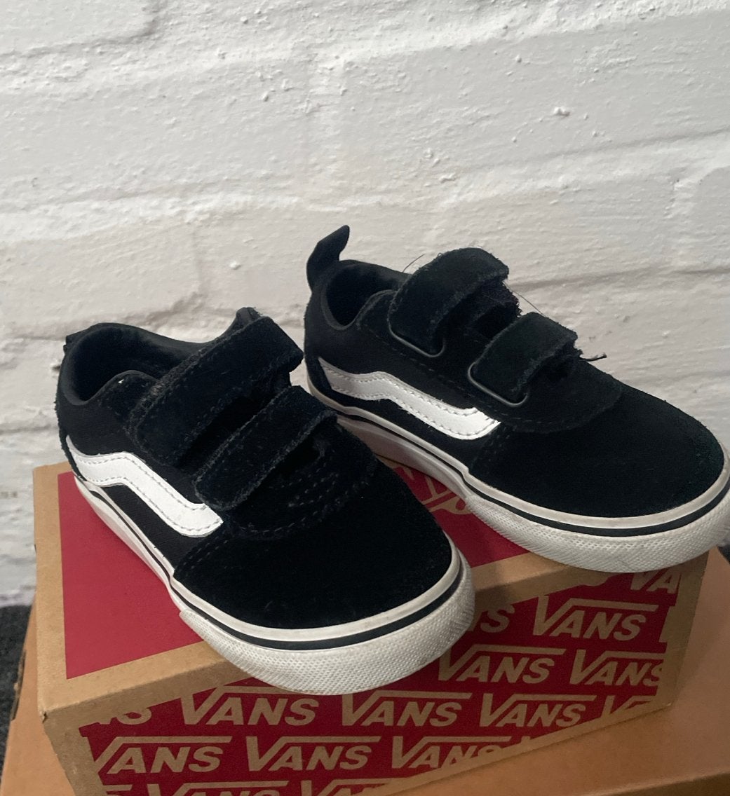 Vans Old Skool V Zwart Klittenband Schoenen Maat 23, Ophalen, Zo goed als nieuw, Jongen of Meisje, Schoenen