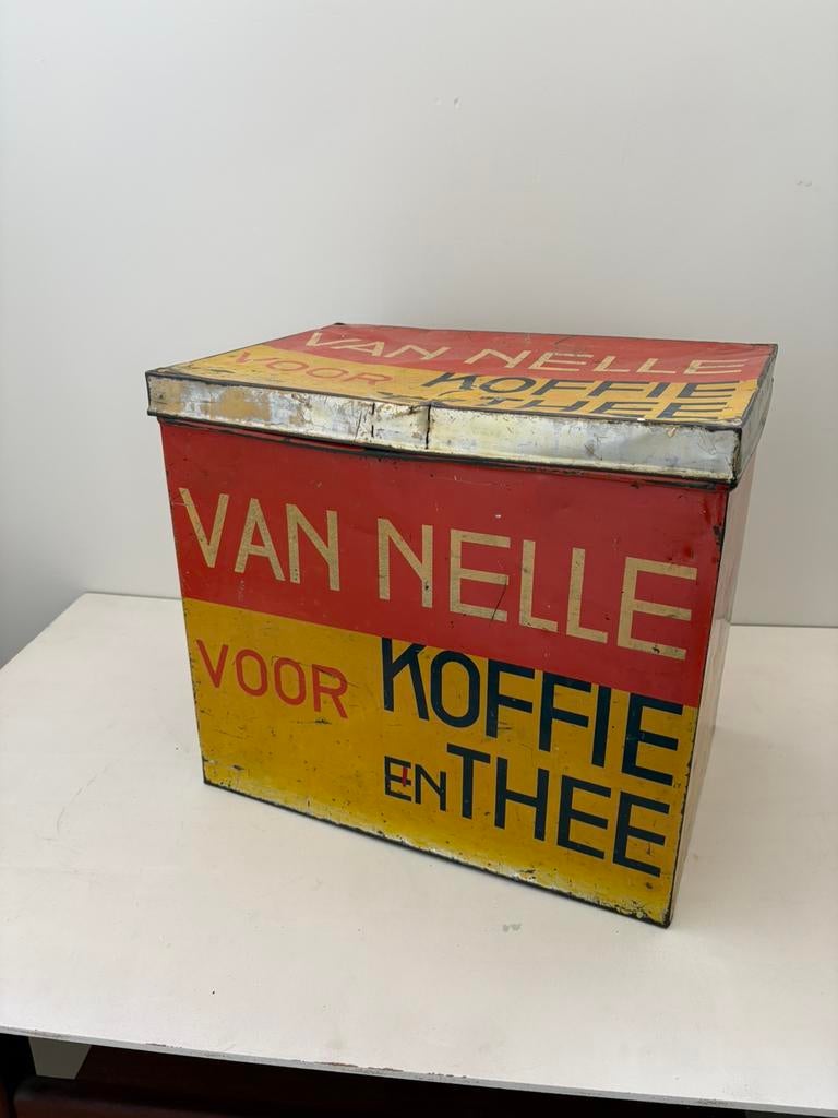 Van Nelle koffie thee winkelblik, Verzamelen, Blikken, Ophalen of Verzenden, Zo goed als nieuw, Koffie, Van Nelle