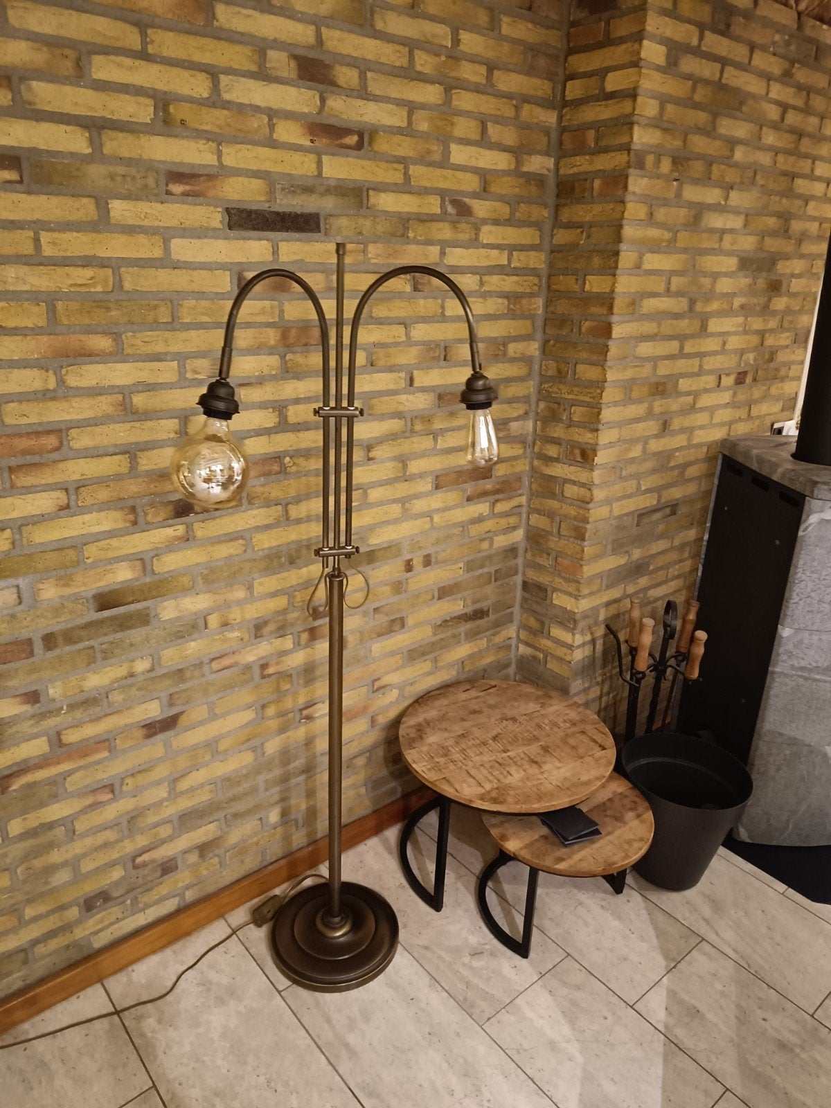 Industriële staande lamp met LED spiraal lampen, Ophalen, 150 tot 200 cm