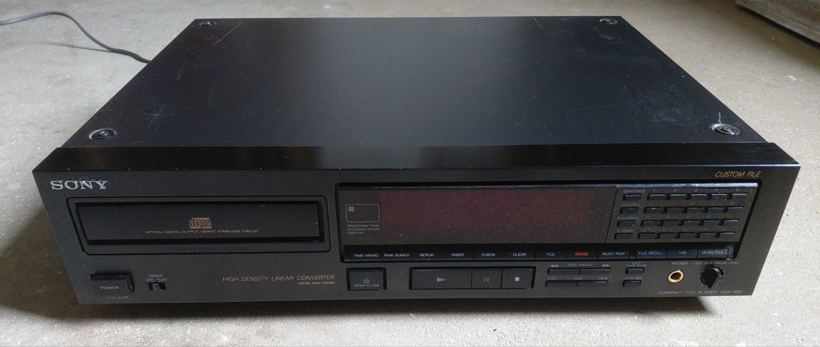 Sony CDP 990, mooie sterke cd speler., Audio, Tv en Foto, Cd-spelers, Ophalen of Verzenden, Gebruikt, Sony