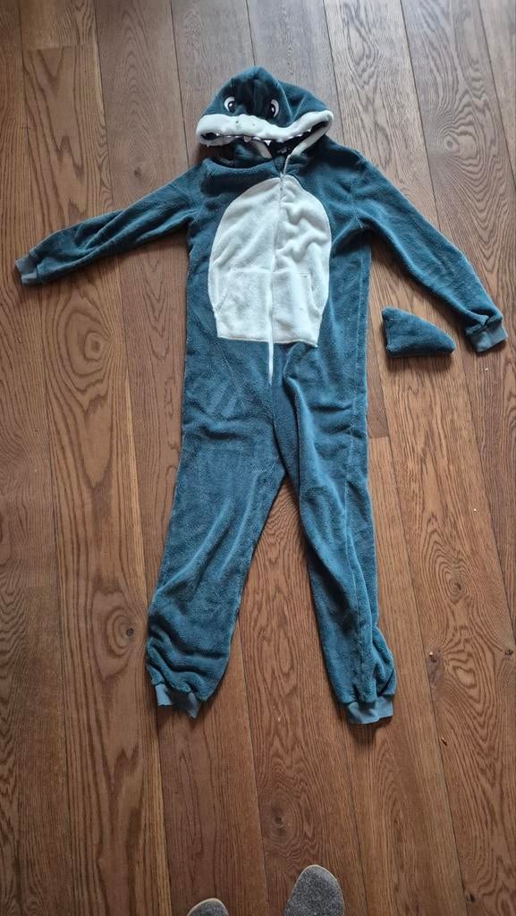 Super zachte onesie haai met afneembare vin, Ophalen of Verzenden, Gebruikt, Jongen of Meisje