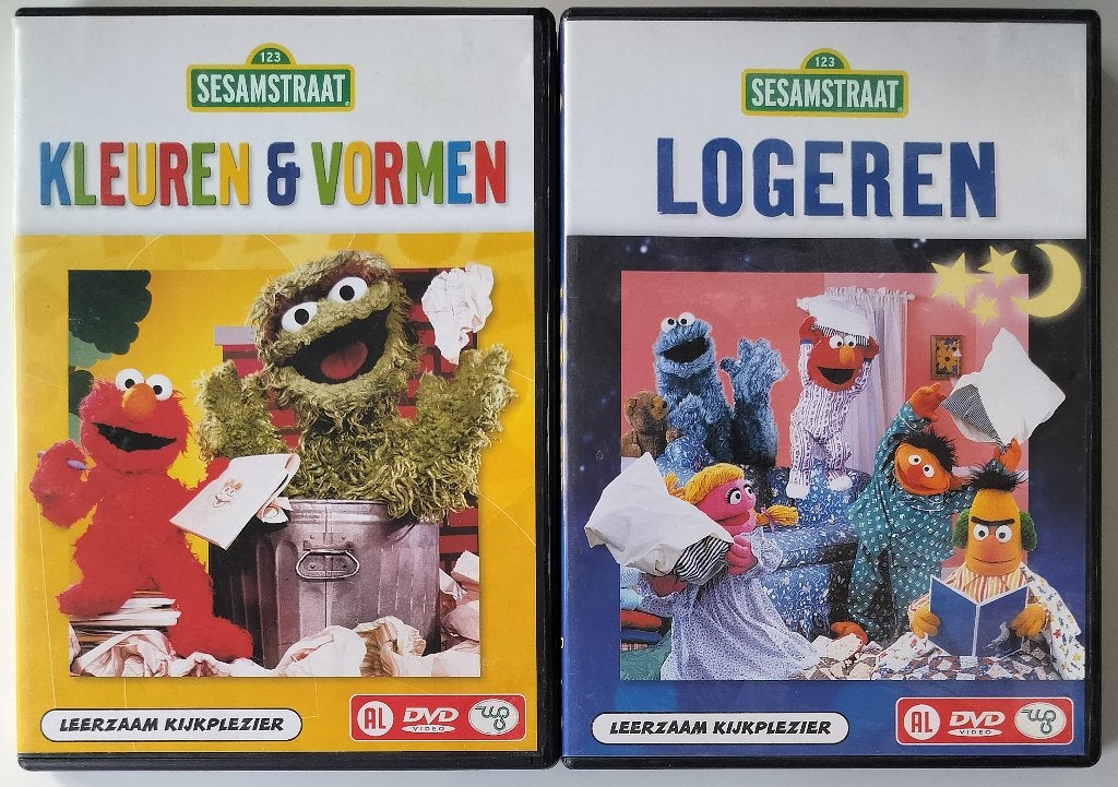 Sesamstraat: Kleur en Vormen & Logeren (2005) *2 DVD, Alle leeftijden, Ophalen of Verzenden, Educatief