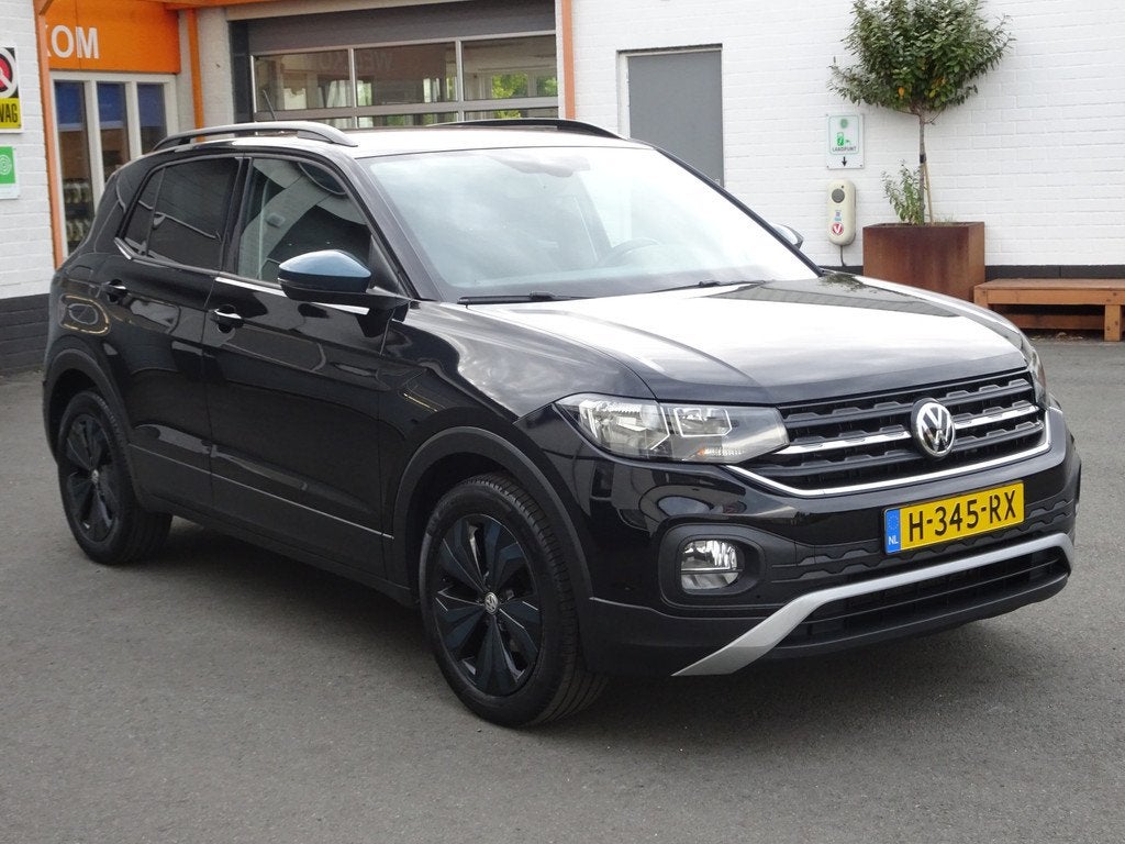Volkswagen T-Cross 1.0 TSI Life Airco, apple-carplay, licht, Auto's, Volkswagen, Voorwielaandrijving, T-Cross, Gebruikt, Zwart