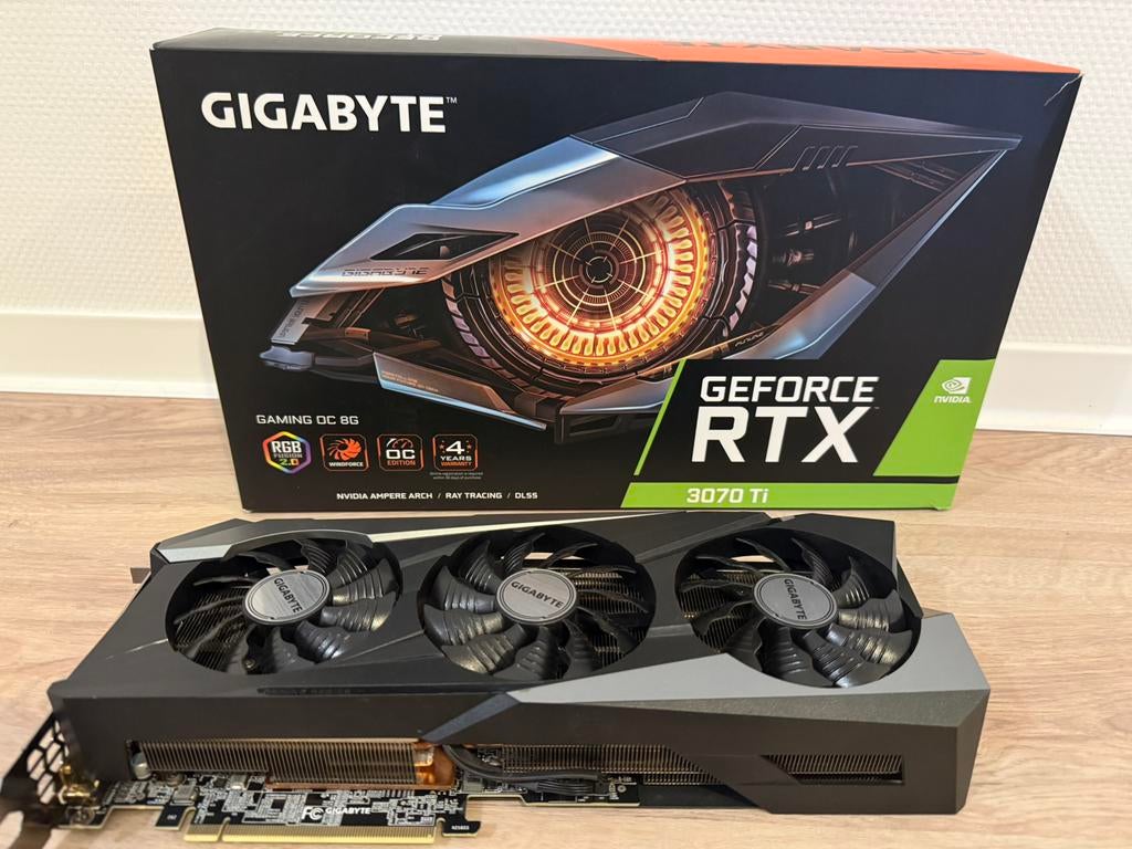 RTX 3070 TI GIGABYTE Gaming OC 8GB, Computers en Software, Videokaarten, Ophalen, GDDR6, PCI-Express 4, Zo goed als nieuw