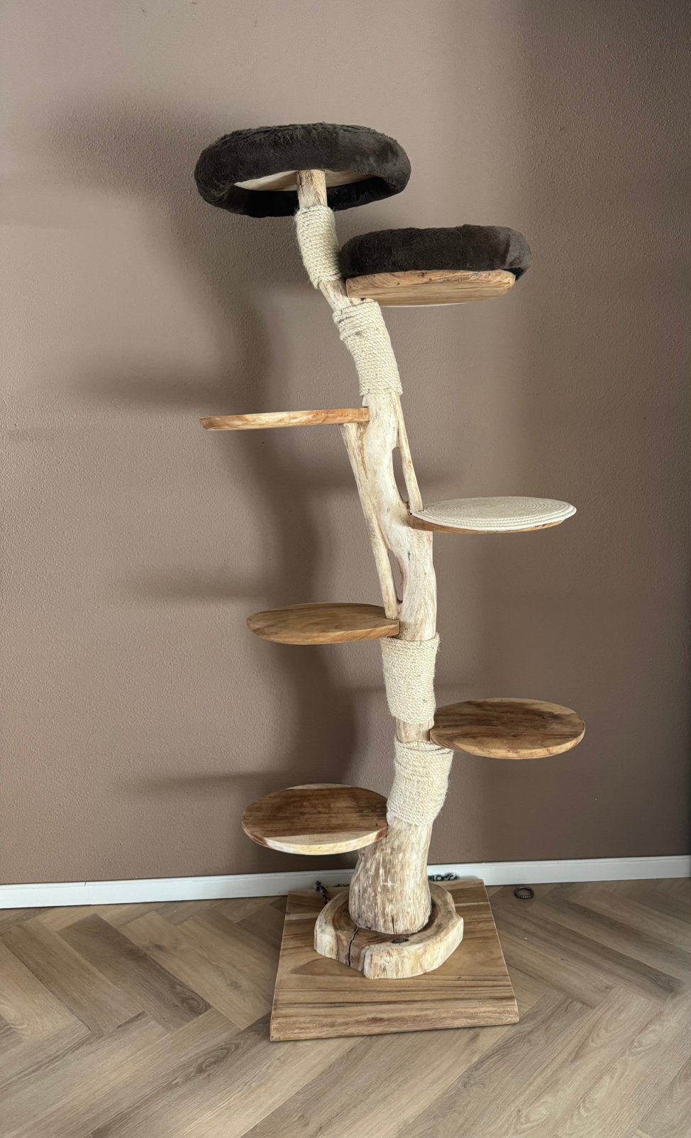 Houten XXL 200cm krabpaal, Ophalen, Zo goed als nieuw, Krabpaal