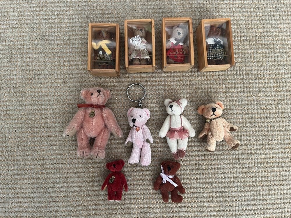 Kleine verzameling mini teddyberen | 10 stuks, Ophalen of Verzenden, Gebruikt, Stoffen beer, Overige merken
