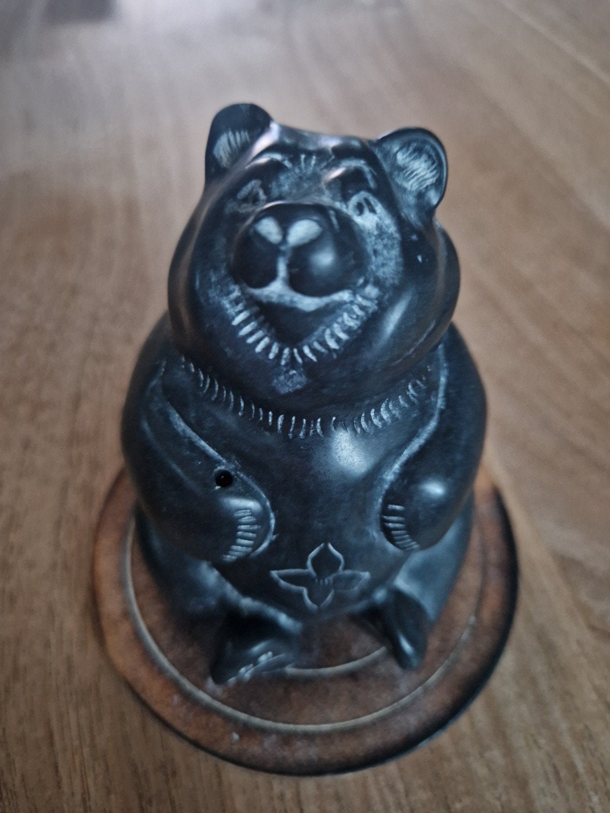 Unieke Pearlite Stone Beer Figurine - Handgemaakt, Ophalen, Gebruikt, Dier