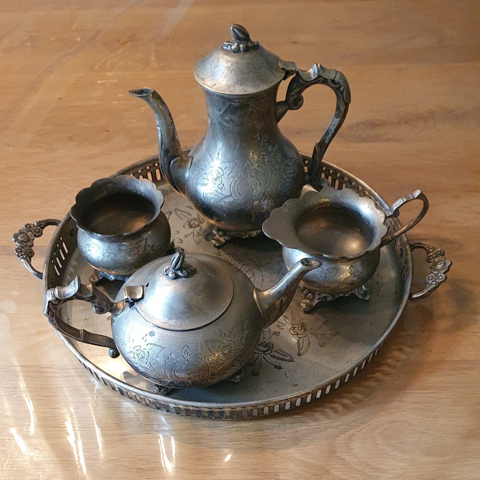 Verzilverd servies, Antiek en Kunst, Ophalen, Zilver