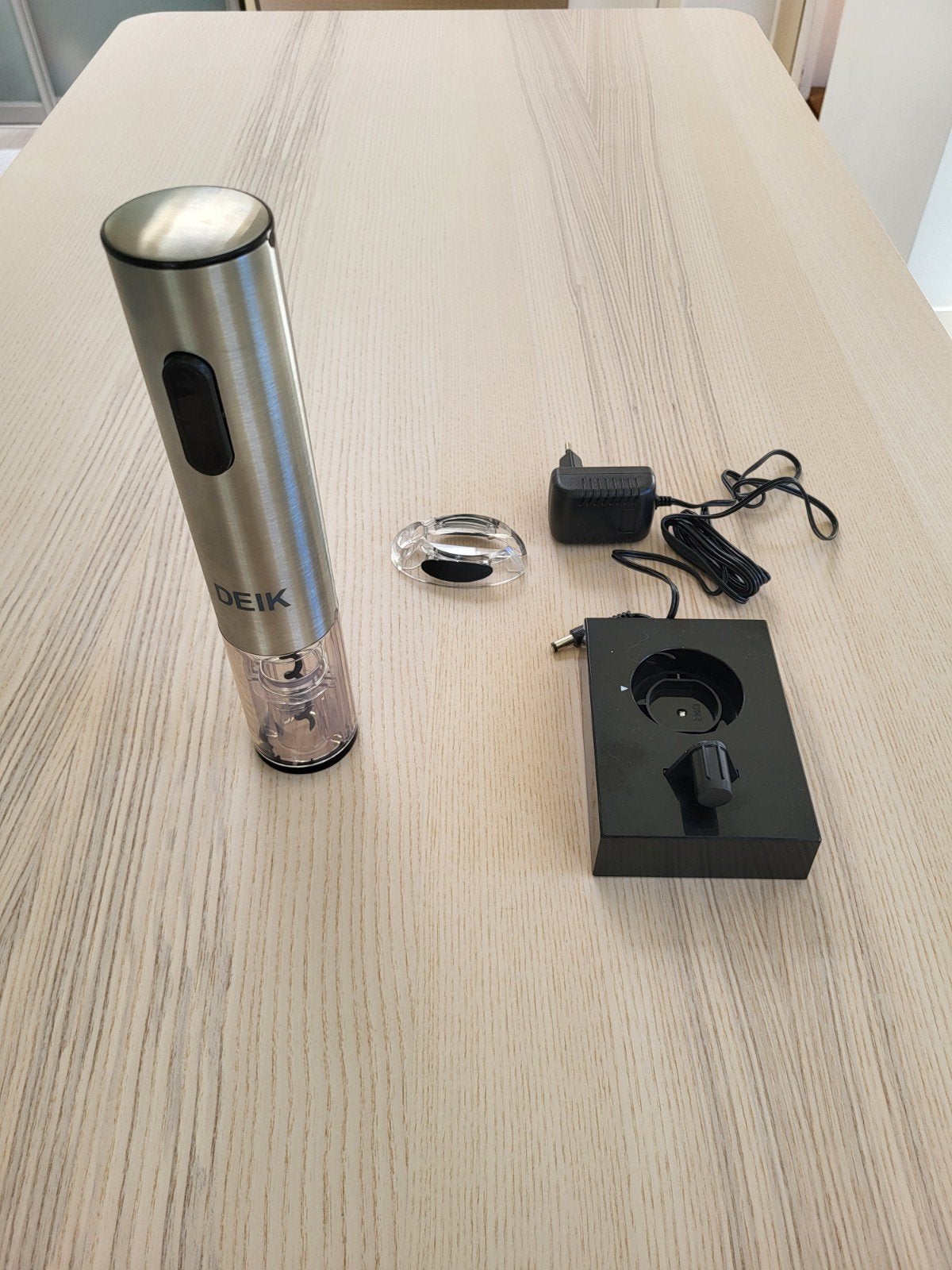 DEIK Elektrische Kurkentrekker - Automatische Wijnopener, Overige typen, Zilver, Ophalen of Verzenden, Zo goed als nieuw