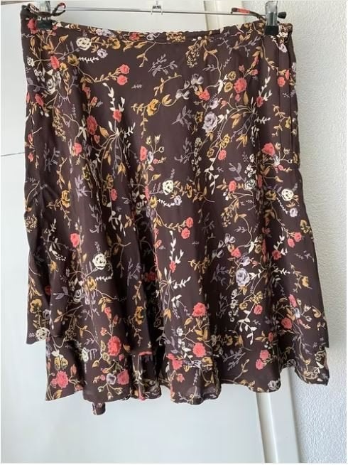 Bruin stroken rok mt. 42, Kleding | Dames, Rokken, Bruin, Maat 42/44 (L), Ophalen of Verzenden, Zo goed als nieuw