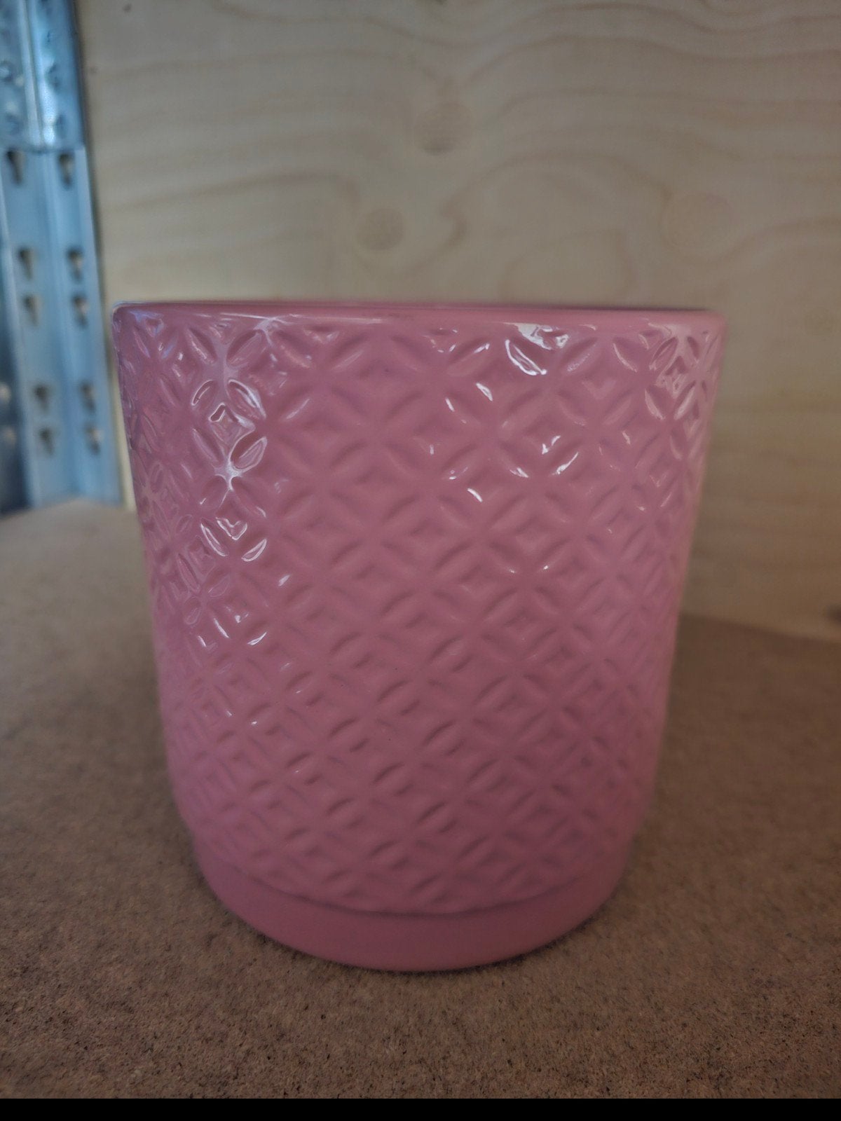 Roze sierpot/bloempot, Rond, Ophalen of Verzenden, Zo goed als nieuw, Minder dan 25 cm