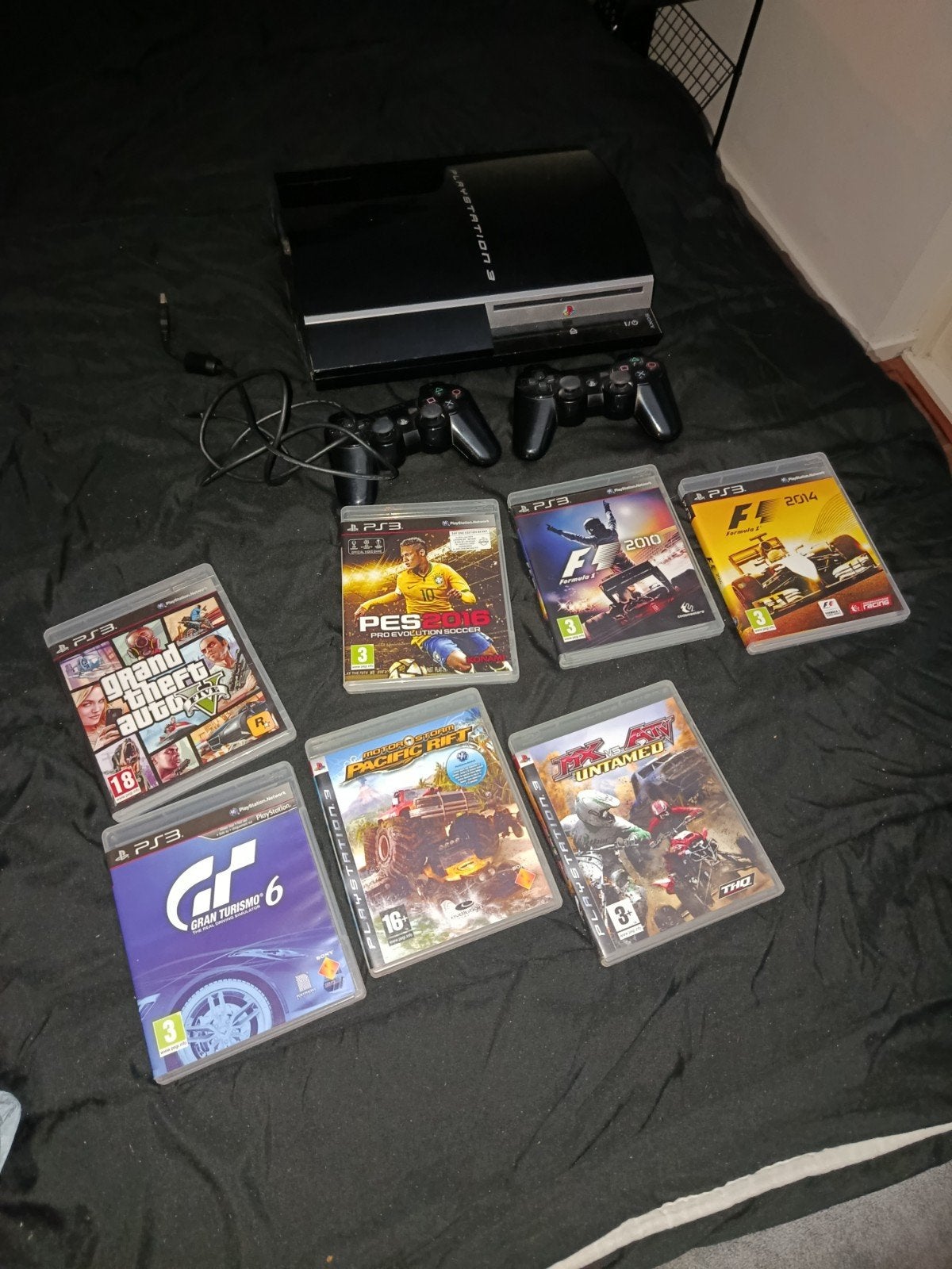 PlayStation 3 met spellen, Spelcomputers en Games, Spelcomputers | Sony PlayStation 3, Ophalen, Zo goed als nieuw, Met 2 controllers