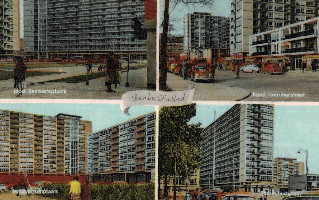 ROTTERDAM Hoogbouw centrum jaren '50, Verzenden, 1940 tot 1960, Gelopen, Zuid-Holland
