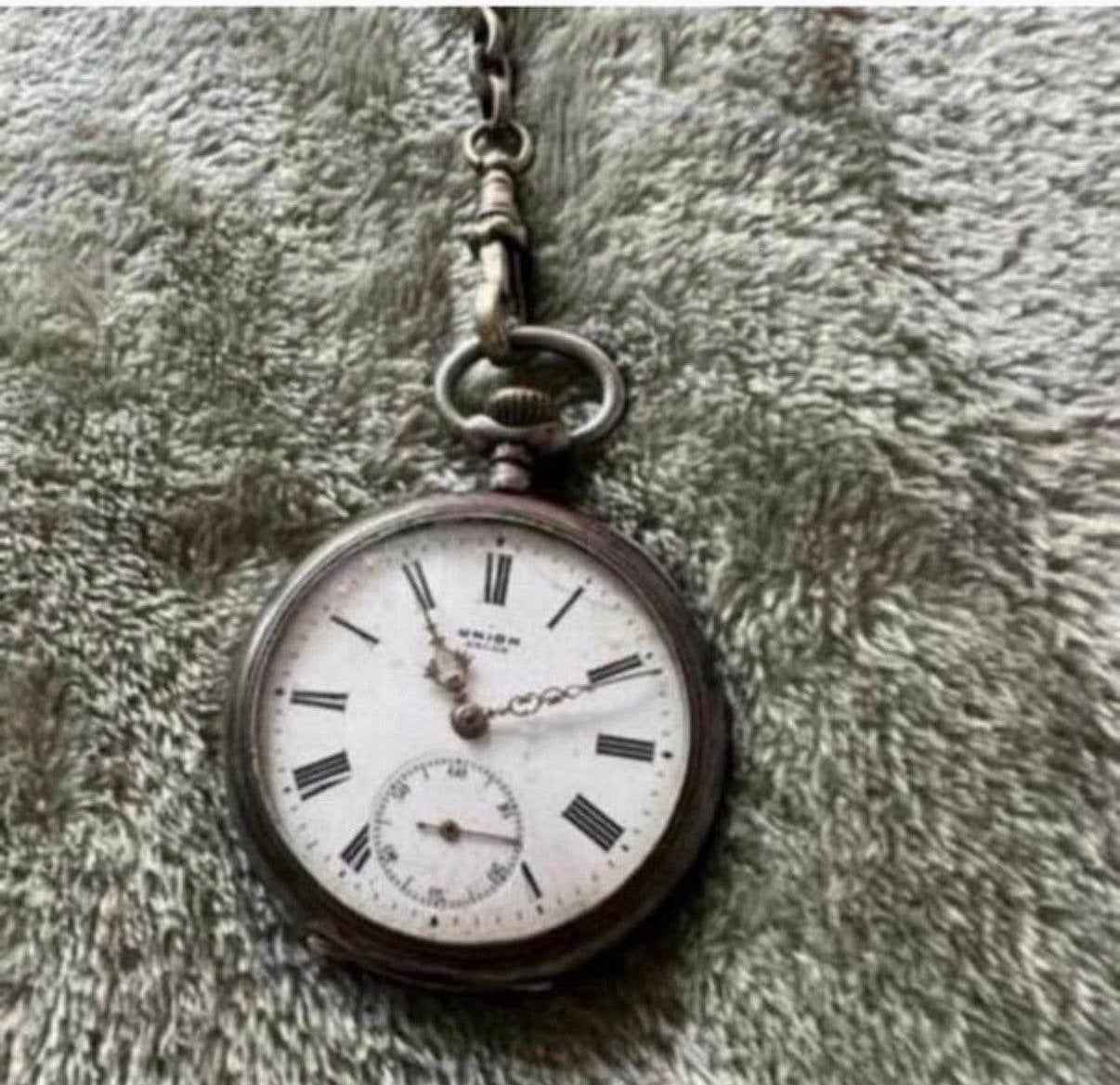 Antiek zakhorloge union ancre, Overige merken, Zakhorloge, Staal, Ophalen of Verzenden
