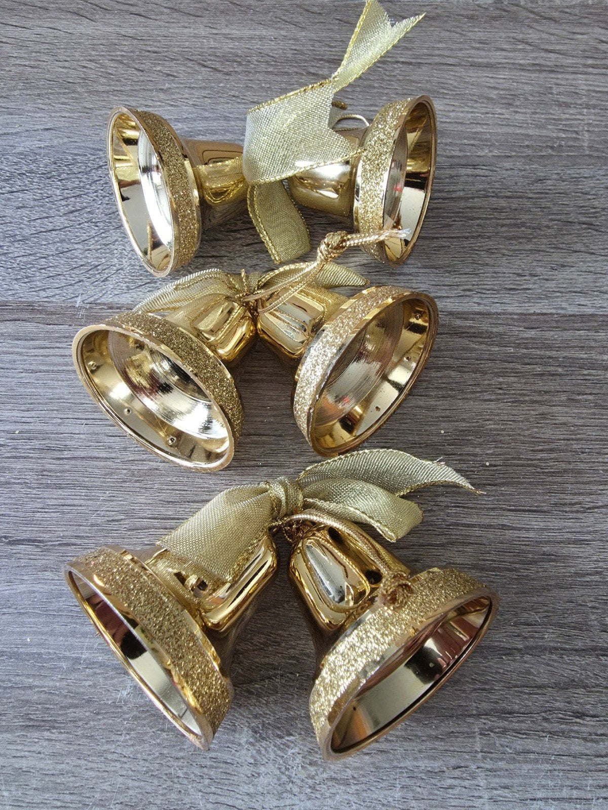 set dubbele kerstklokken 5cm doorsnede, Diversen, Kerst, Ophalen of Verzenden, Nieuw