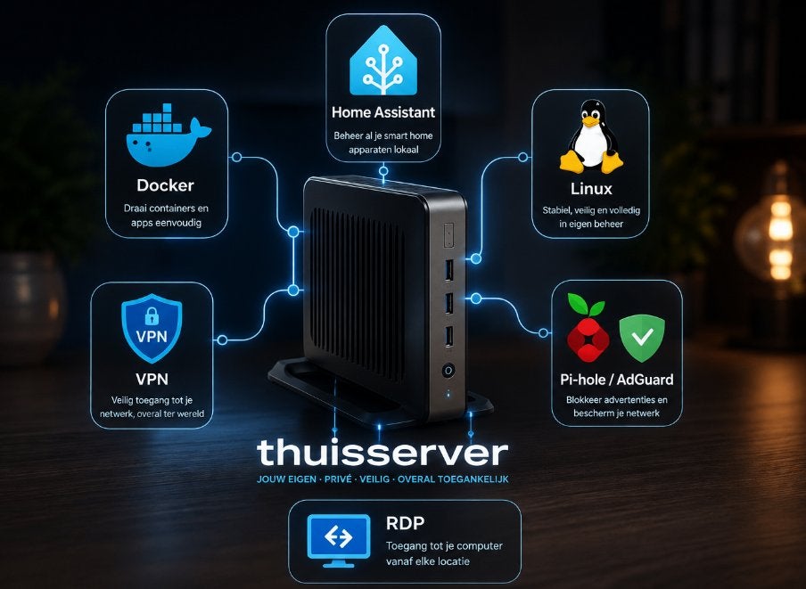 HP T630 Home Assistant Mini-PC | Plug & Play | v.a. €39,95, Computers en Software, Ophalen of Verzenden, Minder dan 2 Ghz, SSD