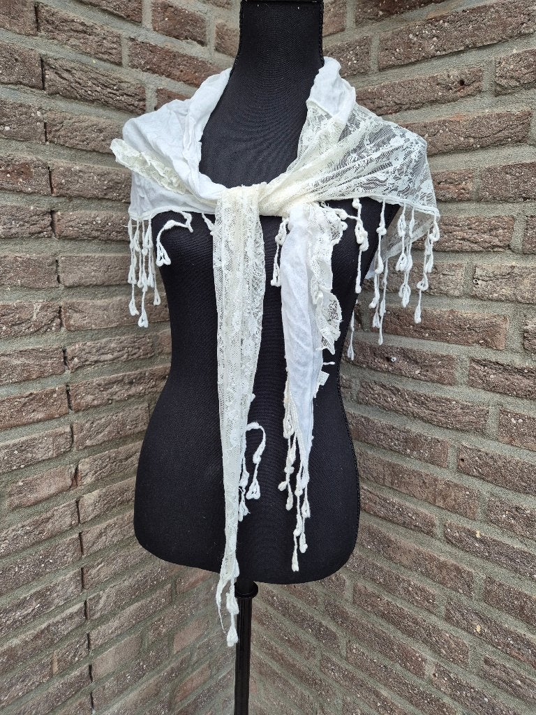 Brocante sjaal, Kleding | Dames, Mutsen, Sjaals en Handschoenen, Ophalen of Verzenden, Gedragen, Maat 46/48 (XL) of groter, Sjaal