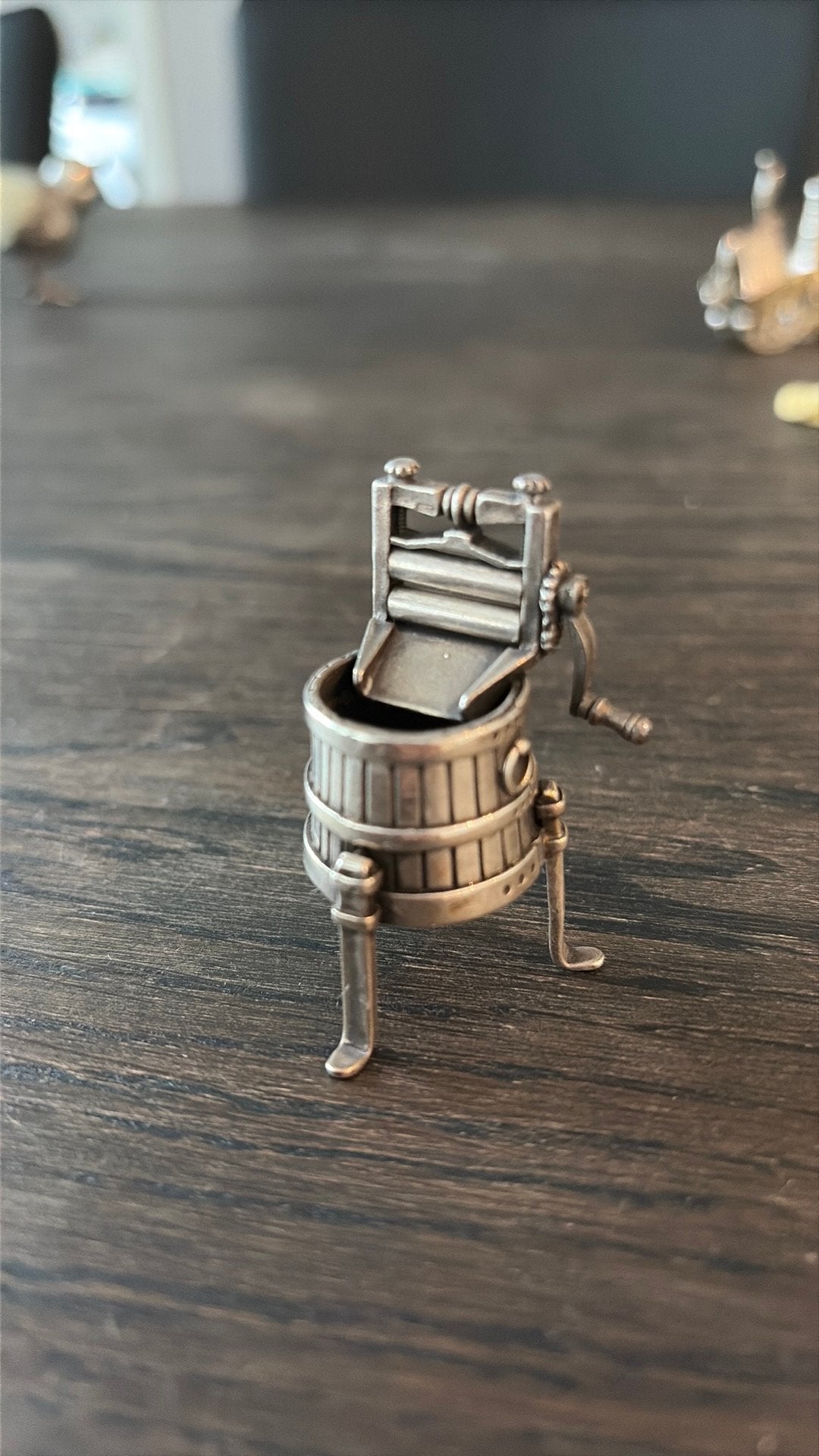 Zilveren miniatuur wringer, Ophalen of Verzenden