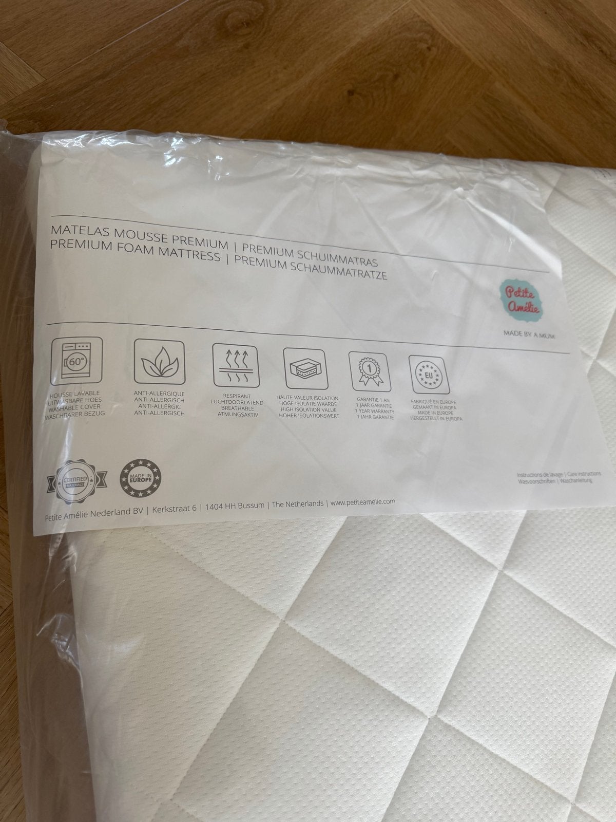 Nieuw Petit Amelie premium schuim matras Nova 70x140cm, Huis en Inrichting, 70 cm of minder, Nieuw, Ophalen of Verzenden, Matras