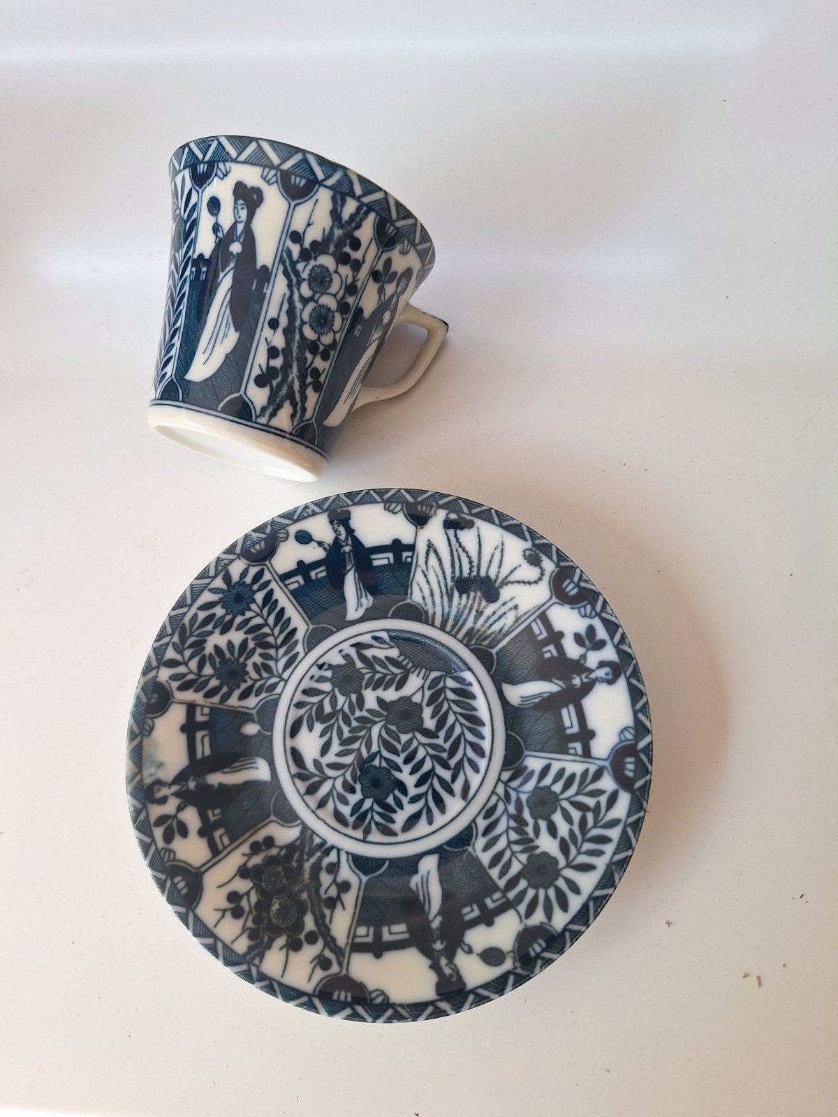 Set van 4 lange lijs, Mosa Maastricht Kopjes en Schotels, Ophalen of Verzenden