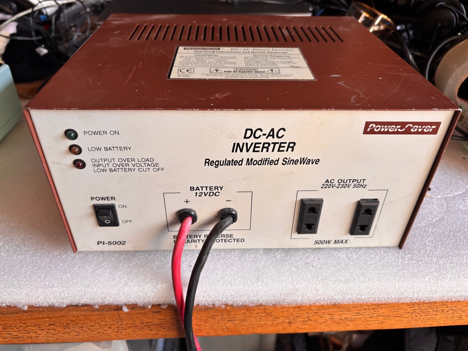 PowerSaver DC-AC Inverter 500W - Regulated Modified SineWave, Ophalen of Verzenden, Gebruikt