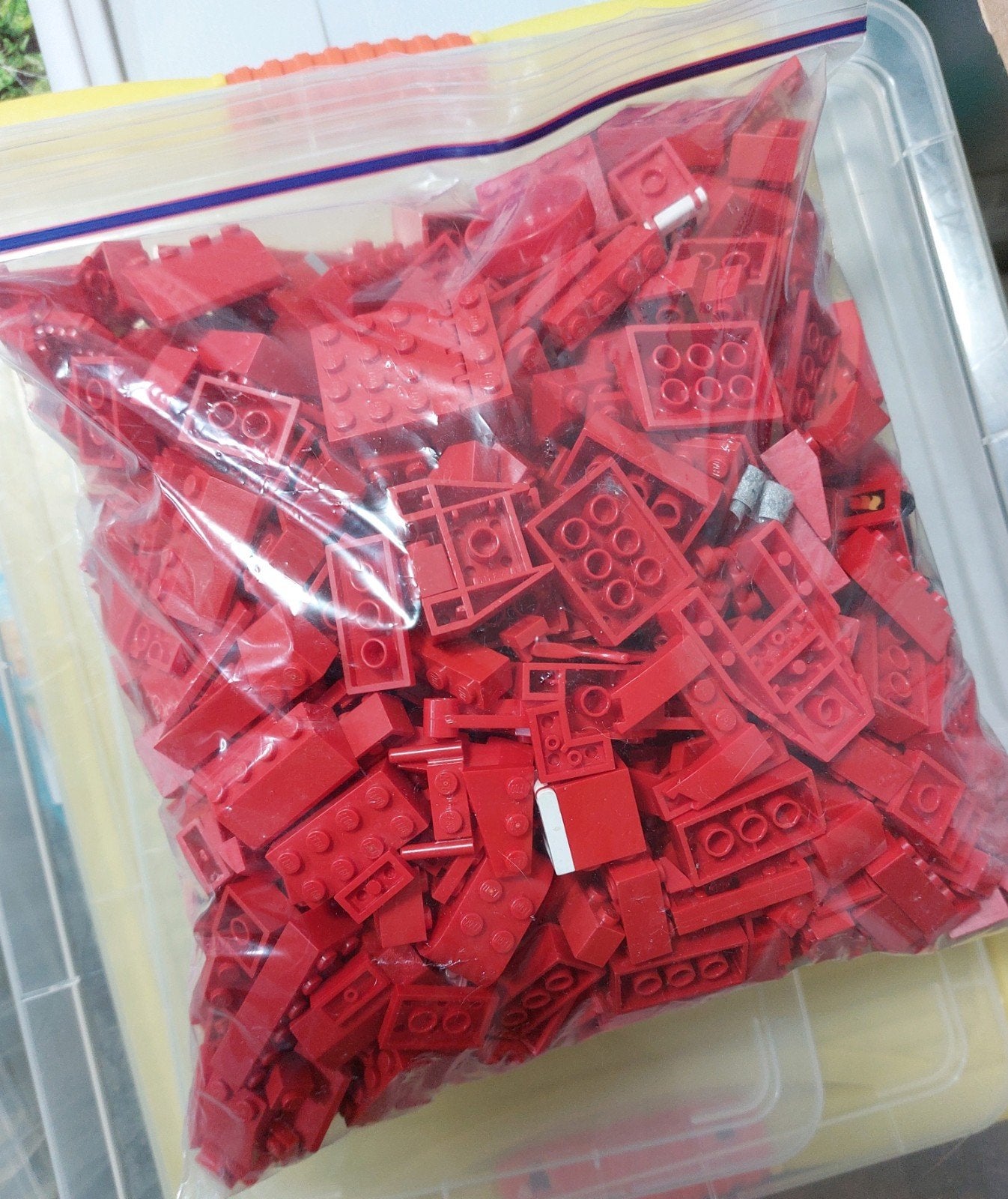 1.1kg Rode Lego Stenen Mix, Ophalen of Verzenden, Gebruikt