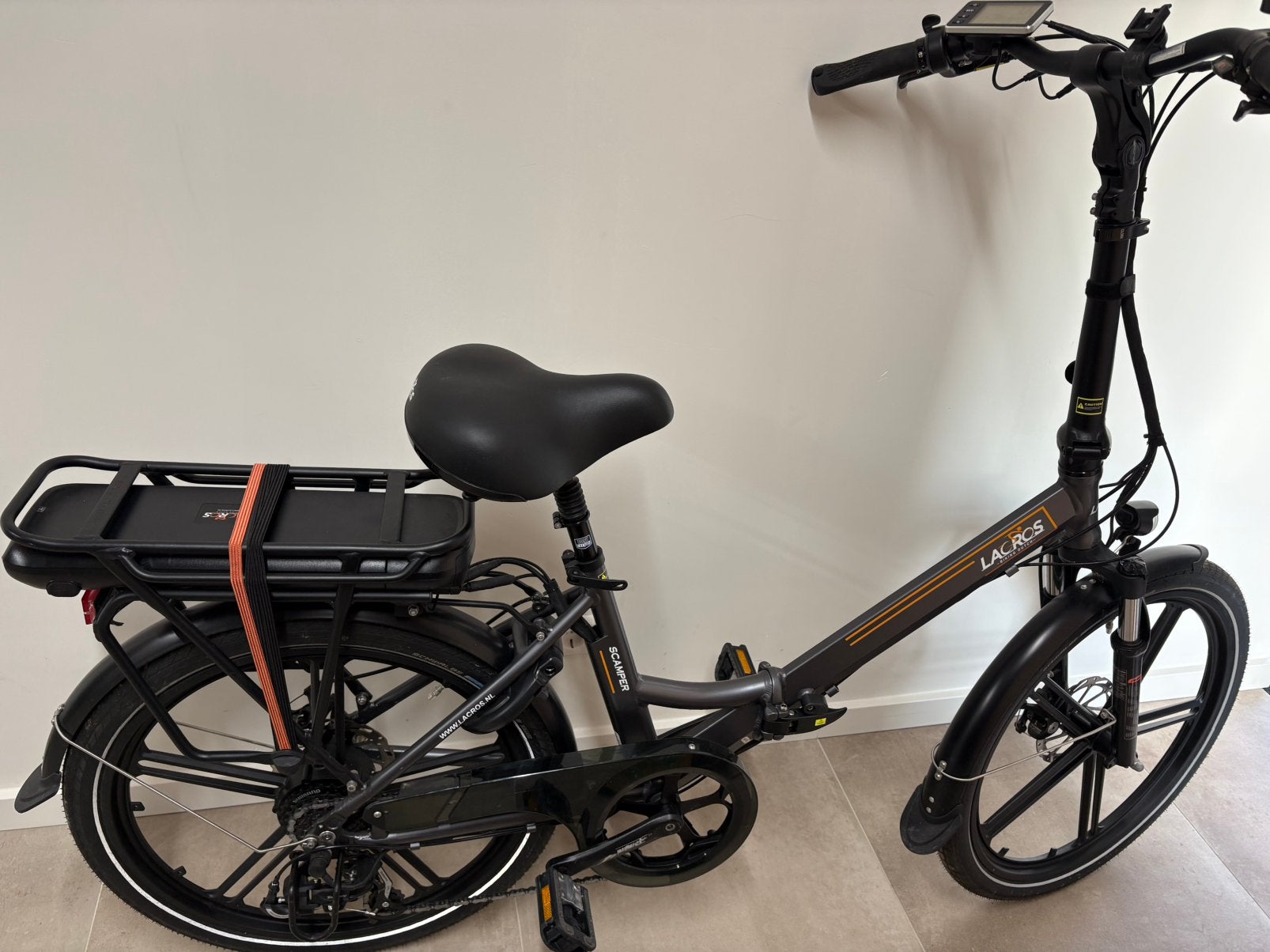 Lacross elektrische vouwfiets scamper S400XL, Ophalen, 20 inch of meer, Versnellingen, Zo goed als nieuw