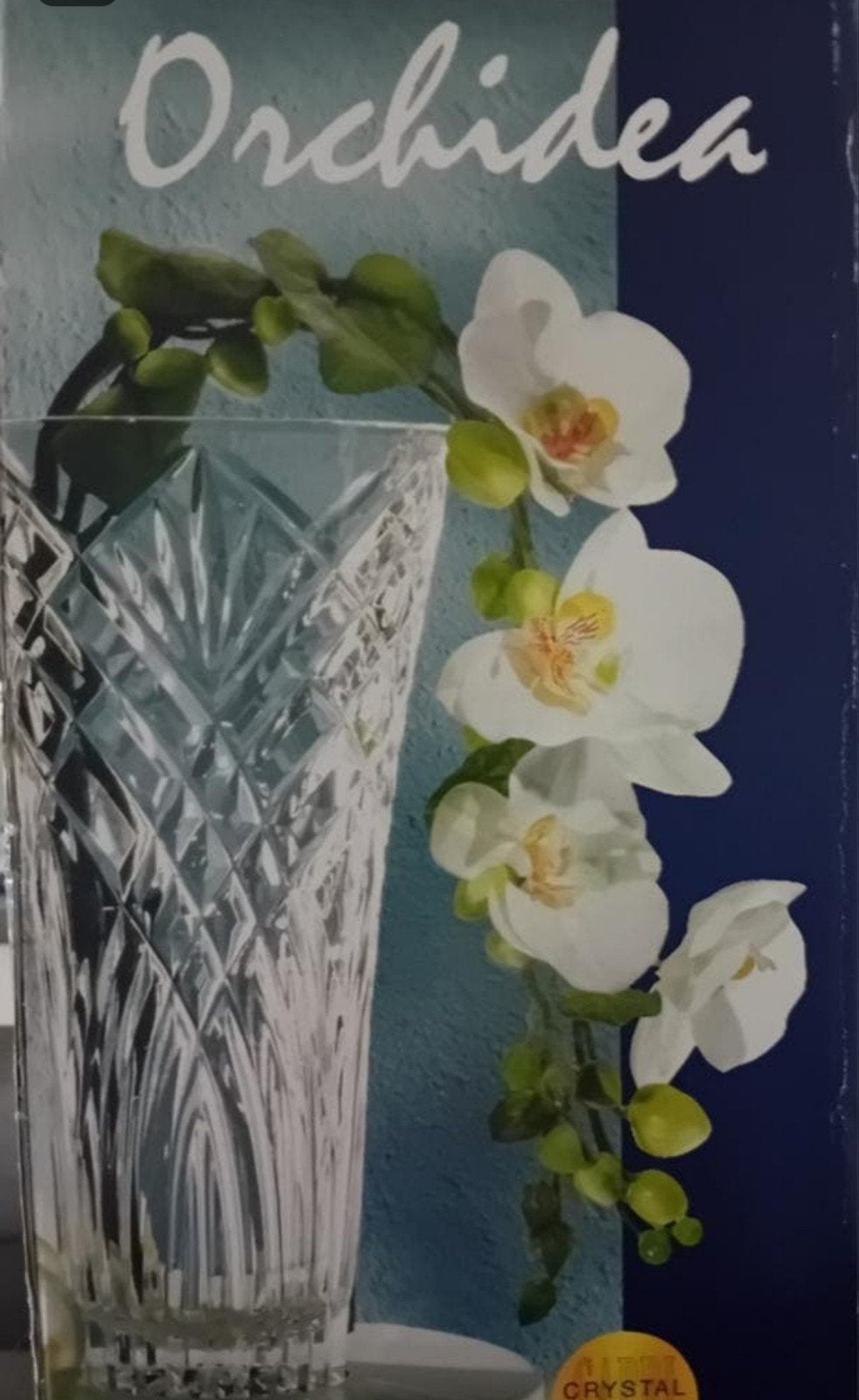 Capri Crystal Italië Groot Bloemvaas Glas 30 cm hoogte., Ophalen, Nieuw, Glas, 30 cm