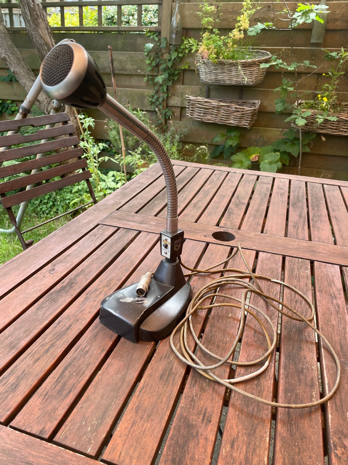 Vintage PHILIPS EL 6031 tulp microfoon, Ophalen of Verzenden, Gebruikt, Overige typen