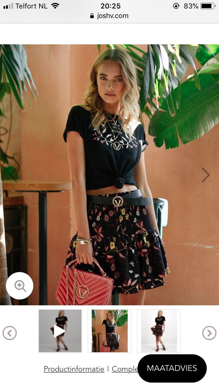 Jish V rok, Kleding | Dames, Rokken, Zwart, Nieuw, Ophalen of Verzenden, Maat 34 (XS) of kleiner