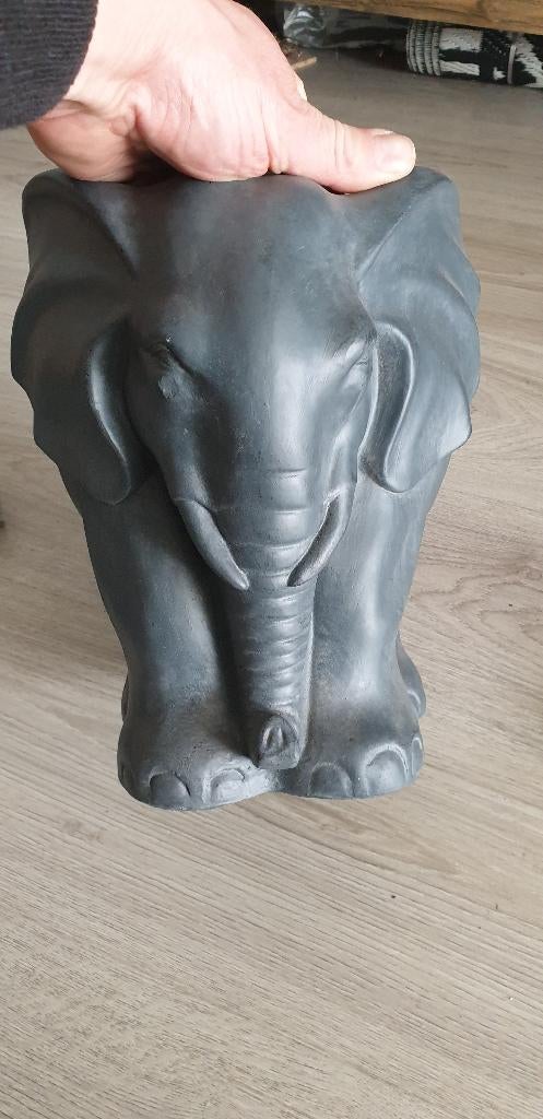 bloempot clay fiber olifant grijs nieuw, Tuin en Terras, Bloempotten, Ophalen, Overige materialen, Rond, Nieuw