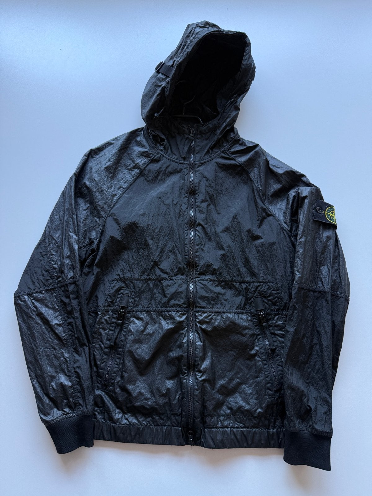 Stone Island Nylon Metal Watro-TC in Econyl Jacket Zwart, Kleding | Heren, Jassen | Zomer, Ophalen of Verzenden, Zo goed als nieuw