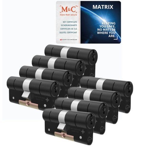 M&C Matrix zwarte cilinder 8x gelijksluitend SKG***, Doe-het-zelf en Verbouw, Niet ingevuld, Niet ingevuld, Niet ingevuld