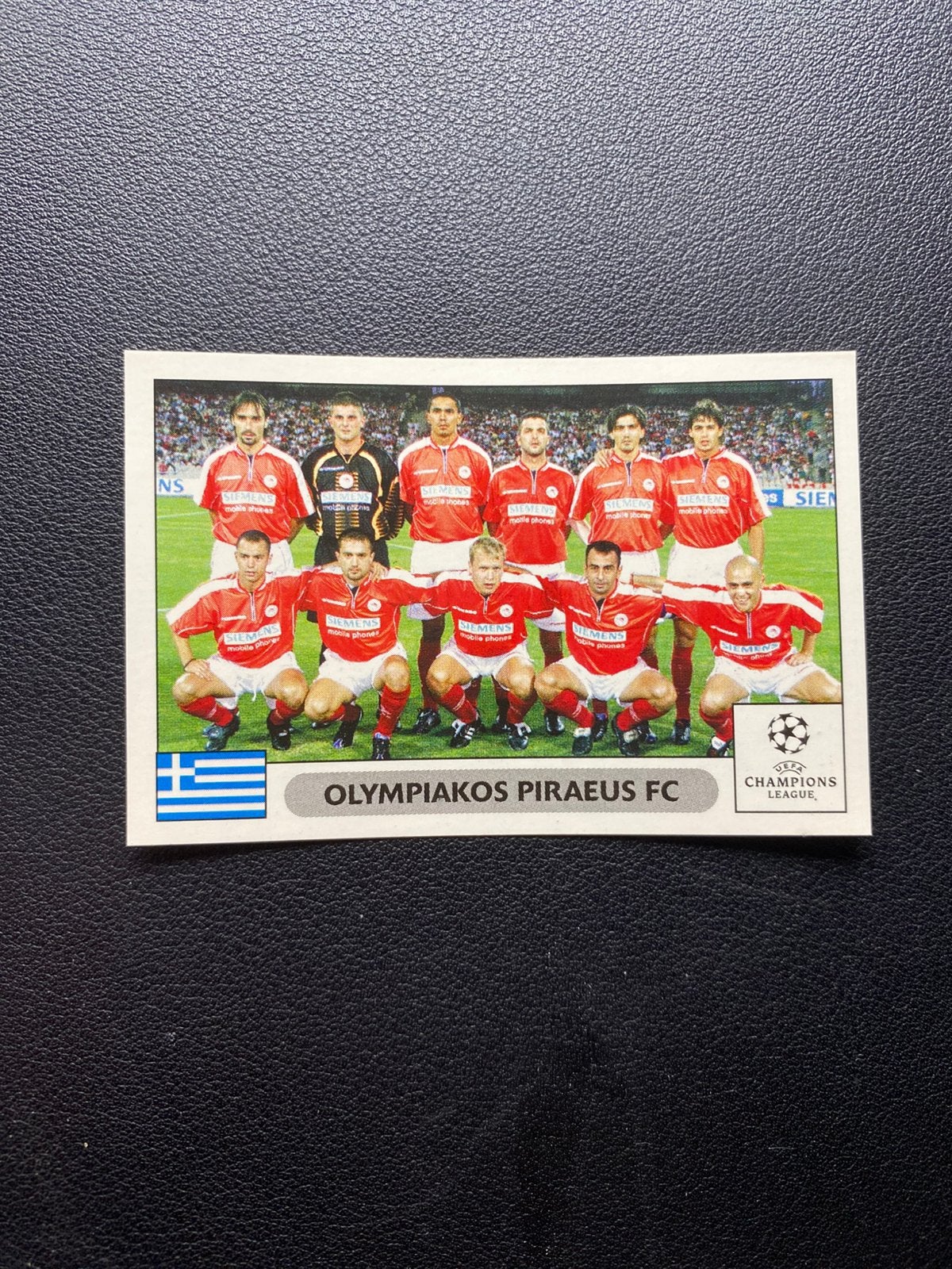 Olympiakos Elftal - Panini Champions League 2000/2001, Ophalen of Verzenden, Zo goed als nieuw, Buitenlandse clubs, Poster, Plaatje of Sticker