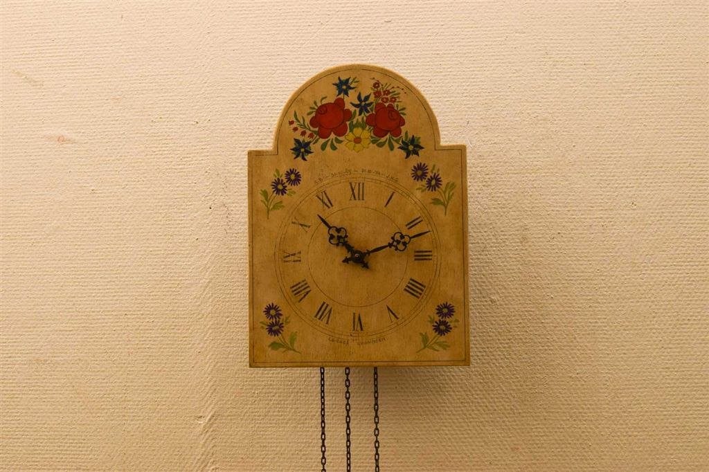 Houten Wandklok 48983, Ophalen of Verzenden, Gebruikt, Wandklok