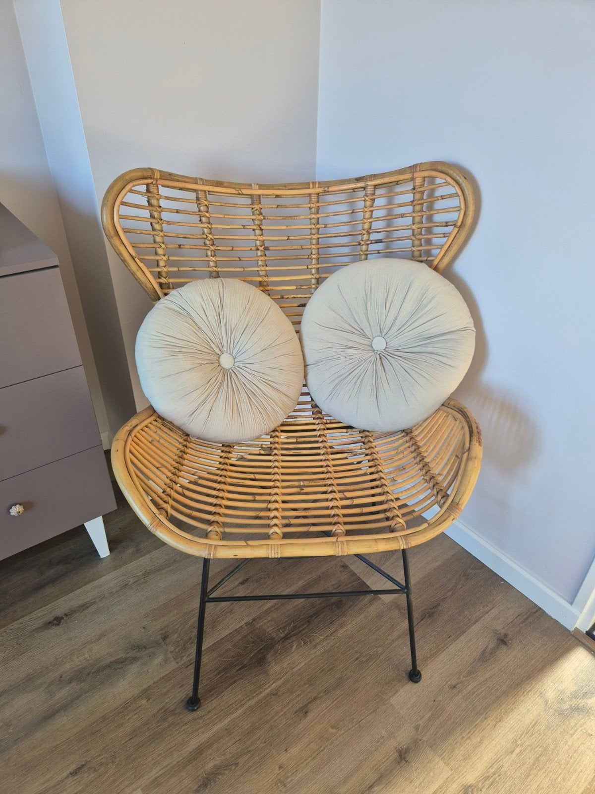 Rotan vlinderstoel / fauteuil - als nieuw!, Ophalen, Overige kleuren, Nieuw, Metaal