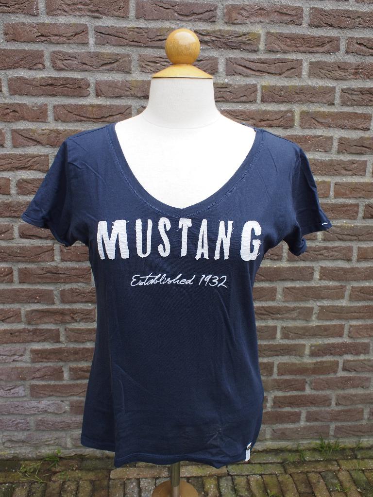 Mustang T-Shirt Maat M, Maat 38/40 (M), Blauw, Ophalen of Verzenden, Zo goed als nieuw