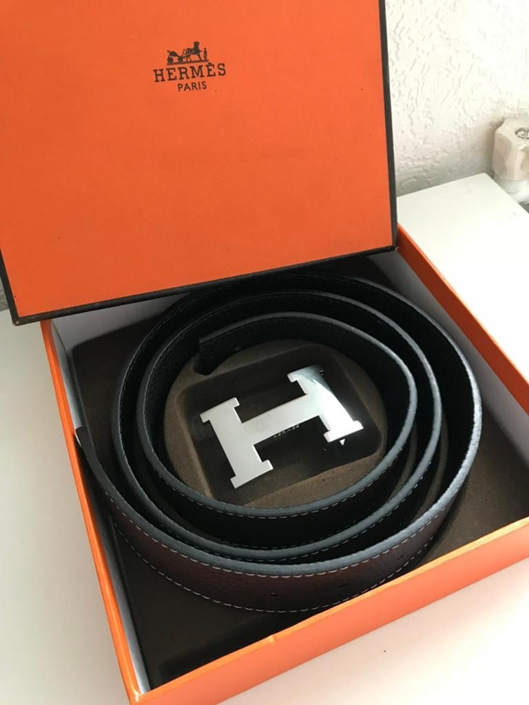 Hermes belt, Kleding | Heren, Riemen en Ceinturen, Zwart, Ophalen of Verzenden, Zo goed als nieuw, 115 cm of meer